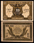 French Indo China 10 CENTS P-89 1942 AUNC Vietnamese World Currency VIETNAM NOTE