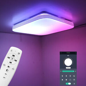 LED RGB Deckenleuchte Dimmbar Deckenlampe Sternenhimmel Wohnzimmer Fernbedienung