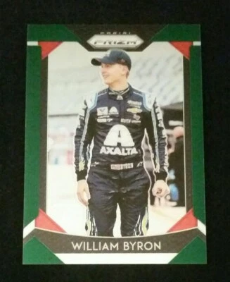 2019 Panini Prizm NASCAR Racing William Byron #20 Green Prizm #9/99 - Image 1 of 3