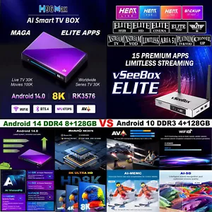2025 AI Android 14 H96 Max M9⚡Octacore 8G-128G DDR4 8K AV1 vs os10 vSeeBox Elite - Imagen 1 de 21
