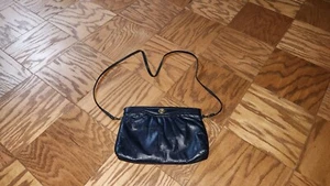 Etienne Aigner Vintage Leather Handcrafted Cross Body Purse/Clutch, Navy Blue - Picture 1 of 18
