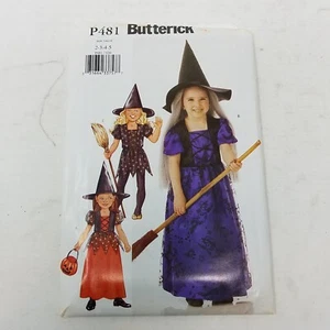 P481 UNCUT Butterick SEWING Pattern Witch Costume Girls Child sizes 2 3 4 5 - Picture 1 of 4