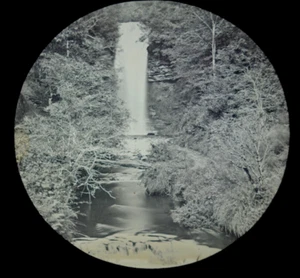 Antique magic lantern slide photo c1890 IRELAND GLENCAR WATERFALL NEAR SLIGO - Picture 1 of 3