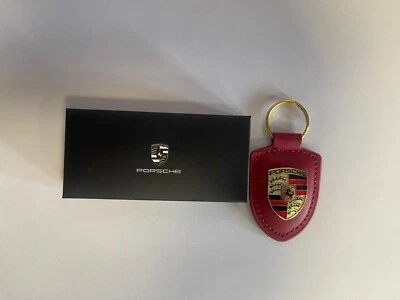 Portachiavi ROSSO Porsche IN PELLE ,ORIGINALE Porsche - Immagine 1 di 4