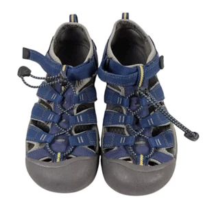 KEEN Boy's Newport Closed Toe Leather Sandals Size 6 US Blue Outdoor Hiking EUC - Picture 1 of 4