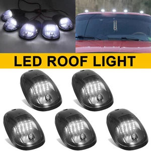 5x White LED Smoke Cab Marker Roof Lights for 2003-2019 Dodge Ram 1500 2500 - Picture 1 of 14