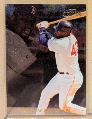 1996 Flair SILVER SPECKLE #29 Mo Vaughn Red Sox RARE GOLD LETTER PARALLEL - Image 1 of 2