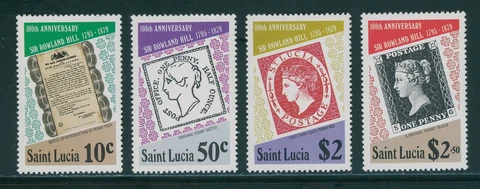 St. Lucia Scott #478-481 MNH Sir Rowland Hill Death ANN $$ 395982 Cover