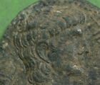 Roman Provincial ae23 Bronze Coin of Claudius TYCHE SEATED Caesarea