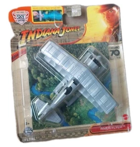 MATCHBOX 2023 SKY BUSTERS - INDIANA JONES RIVER FLYER SILVER INCLUDES PLAYMAT - Picture 1 of 4