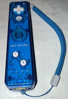 Mando a distancia Rock Candy Wii azul inalámbrico para Nintendo Wii Wii U correa Foto 1 de 2