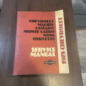 1978 Chevy Shop Manual Corvette LT Z28 Camaro Nova Malibu Repair Service Book - Bild 1 von 4