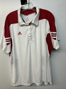 Adidas Golf Polo ClimaCool Rojo Blanco Atlético Manga Corta Golf Camisa Para Hombres 2XL - Imagen 1 de 4