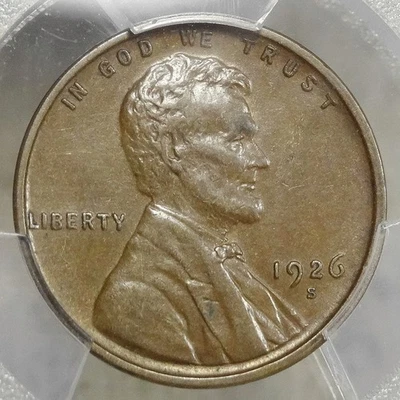 1926-S Lincoln Cent, Semi Key Date, PCGS AU-58, Sharp Strike - Image 1 of 4
