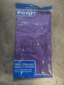 Purple Disposable Party Plastic Table Cover - 54" x 108" New Free Ship - Picture 1 of 2