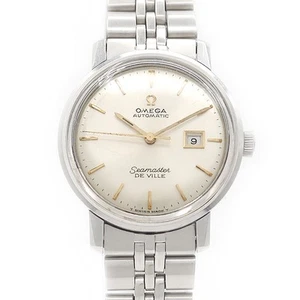 OMEGA Seamaster DeVille Date Silver SS Women Automatic Antique Vintage Watch - Picture 1 of 5