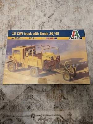 Italeri 1/35 15 CWT Truck with Breda 20/65 – No. 6505 – New Sealed Model Kit - Image 1 of 2