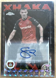 Granit Xhaka Black Geometric Auto 01/10 2024-25 Topps Chrome UEFA UCC Soccer - Picture 1 of 2