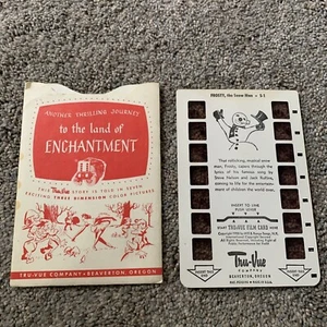 Vintage Tru-Vue 3D film cards: 1950s Frosty The Snow Man S-1 W/ Envelope - Picture 1 of 1