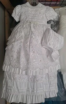 Romper para batizado, GIRL branco. Ropon de niÑa para bautizo, Blanco  - Imagem 1 de 4
