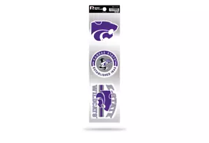 KANSAS STATE WILDCATS 3 piezas CALCOMANÍAS RETRO SPIRIT PEGATINAS RETRO PREMIUM - Imagen 1 de 1