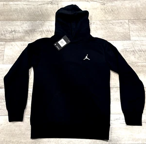 Air Jordan Black Hoodie Youth Large Pullover Sweatshirt Pocket Jumpman - Picture 1 of 8