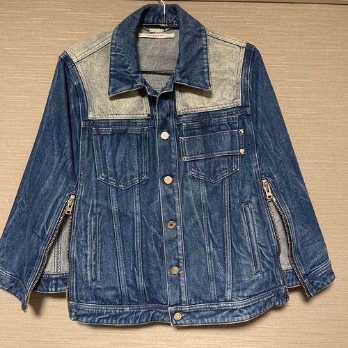 GIVENCHY Giacca Denim Blu Taglia 38 Autentica Italia Donna Articolo Moda Esterno