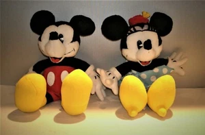 Vtg 1990's Disney Gund Mickey 7230 & Minnie Mouse 7231 Plush Pair 14" tall - Picture 1 of 3