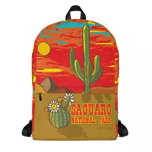 Saguaro National Park Medium Backpack Cactus American Southwest School Laptop - Picture 1 of 5