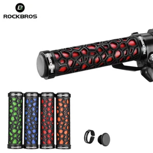 ROCKBROS Bike Grips Cycling MTB Bicycle Handlebar Grips Lock-on Rubber Anti-Slip - Picture 1 of 17