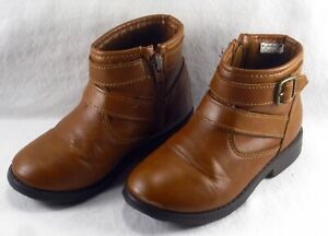 CARTER'S Girls Ankle Boots-Size 10 Brown with Zippers CINDIA-CR