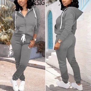 Women's Two Piece Outfits Sets Long Pants Casual Matching Clothing SZ L,XL,2XL - Picture 1 of 10