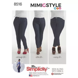 Jeans skinny Simplicity CUCIRE PATTERN 8516 Misses' di Mimi G 6-14 o 14-22 - Foto 1 di 9
