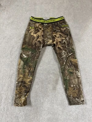 Boys Under Armour Leggings Size YXLg Real tree Scent Control Camo/hunting - Image 1 of 4