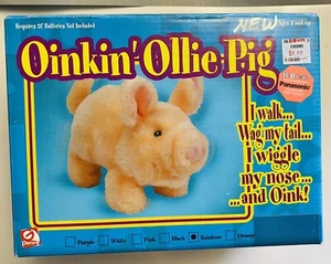 Gemmy OINKIN' Ollie Pig FELPA A PILAS CERDO CAMINA MOVETOS COLA Probado - Imagen 1 de 7