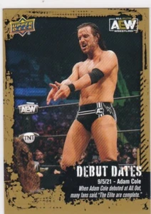 2022 UPPER DECK AEW DEBUT DATES GOLD #DD-7 ADAM COLE - Picture 1 of 1