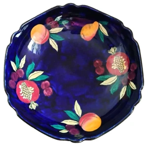 1920s Regal Ware R. P. Co. Cobalt Pottery Granada Fruit Bowl Made in England - Picture 1 of 6