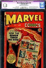 Marvel Mystery Comics #92 CGC GRADED 1.5 - origin Torch - last issue - Cap app.