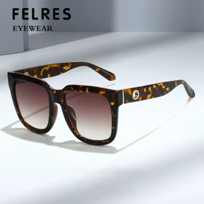 Классические квадратные солнцезащитные очки с большой оправой для мужчин женщин ретро уличные очки UV400 - Изображение 1 из 4