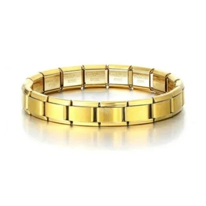 9mm Itanlian Charms Bracelets for Men Personalized Stainless Steel Bangle Women - Picture 1 of 19