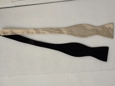 Lote de pajaritas ajustables a rayas verdes con cuello hechas en EE. UU. Foto 1 de 4