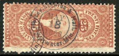 MCCOY SEARLES & HALL MAY 18 1868 Cancel 2 Cent Washington Revenue US 63E46 - Image 1 of 2