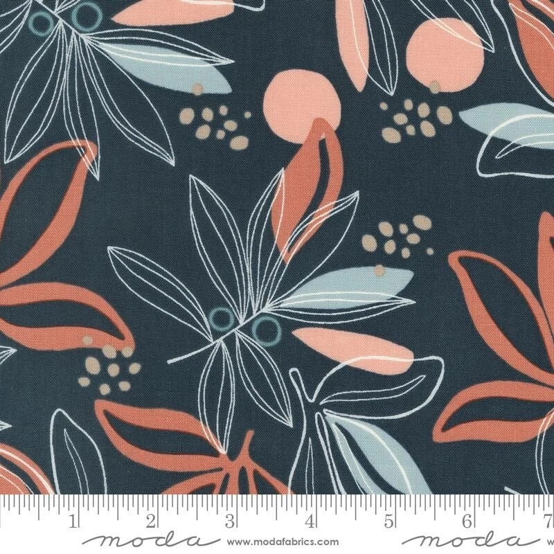 Quilting Patchwork Sewing Fabric Moda Melrose Palm Nightlife 50x55cm FQ - Image 1 of 1