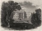 Kimbolton Castle, Hunts, the seat of the Duke Of Manchester, antique print, 1861