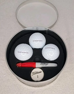 TITLEIST PRO V1 GUGGENHEIM CAN 3 BALLS, TEES, BALL MARKER & MARKER - Picture 1 of 5