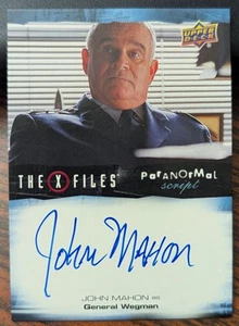 2018 Upper Deck The X-Files Paranormal Script John Mahon Auto General Wegman - Picture 1 of 2