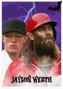 Pegatina troquelada vinilo personalizada Jayson Werth retro meme 3,5x2,5 - Imagen 1 de 1
