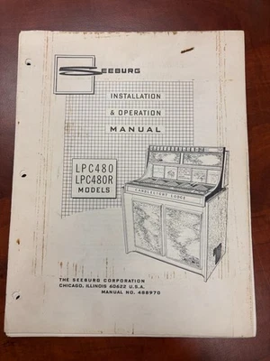 ORIGINAL-SEEBURG-MODELOS LPC480 Y LPC480R-INSTALACIÓN Y OPERACIÓN MAN-PIEZAS CAT-TRBL SHOOT Foto 1 de 4