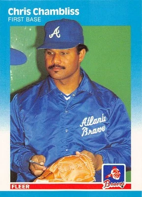 Chris Chambliss 1987 Fleer 513 Atlanta Braves BASEBALL Card - Image 1 of 2