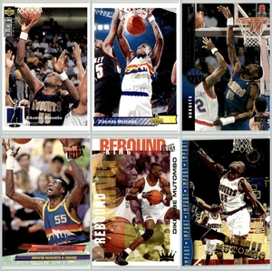Dikembe Mutombo 6 Card Lot - 1992-'95 Topps, Fleer, UD - (NM) - Picture 1 of 14